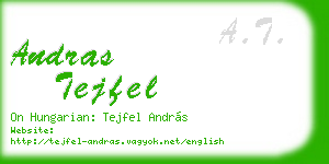 andras tejfel business card