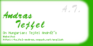 andras tejfel business card